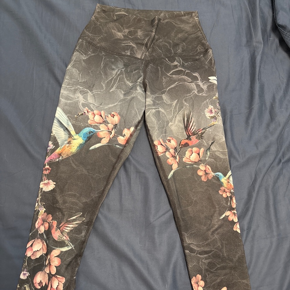 Evolution & Creation hummingbird yoga pants